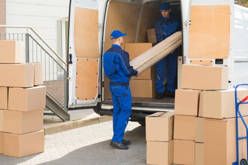 Removal van outside a Freezywater home during a house move