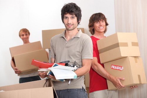 Prepared moving boxes and furniture for a Freezywater collection