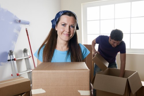 Prepared moving van with boxes and furniture for a Freezywater move