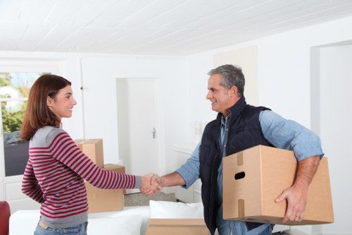 Packing materials and boxed belongings ready for a move in Freezywater