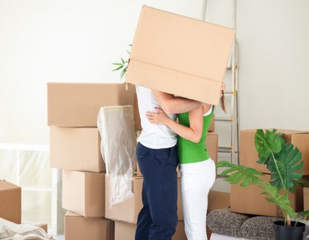 Moving crew loading furniture carefully for a Freezywater home relocation