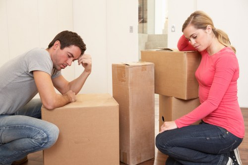 Careful loading of furniture for removals in a Freezywater street