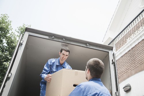A local removals vehicle loading household items for Freezywater relocation