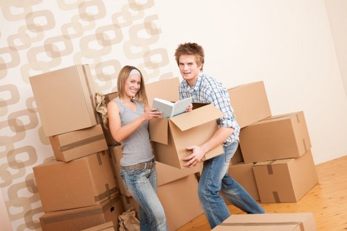 Furniture and boxes being loaded for a residential move
