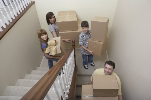 Local packing team organising household items during a move in Freezywater