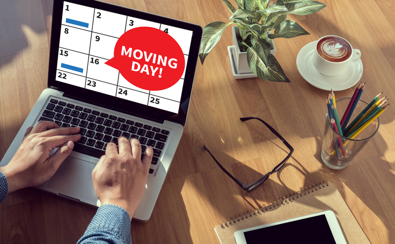 Workplace items organised for an efficient commercial relocation